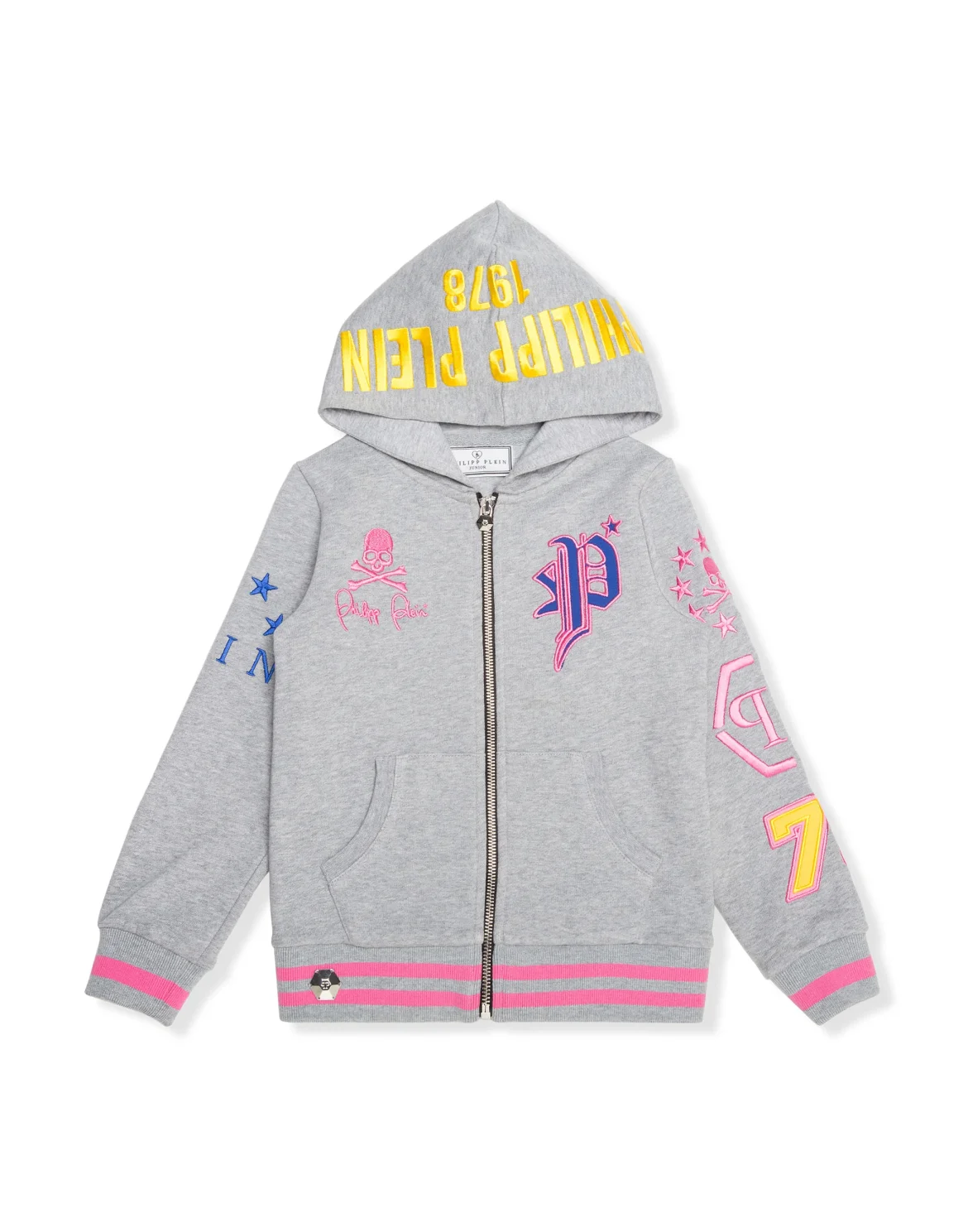 Hoodie Sweatjacket Skull, цвет: Серый