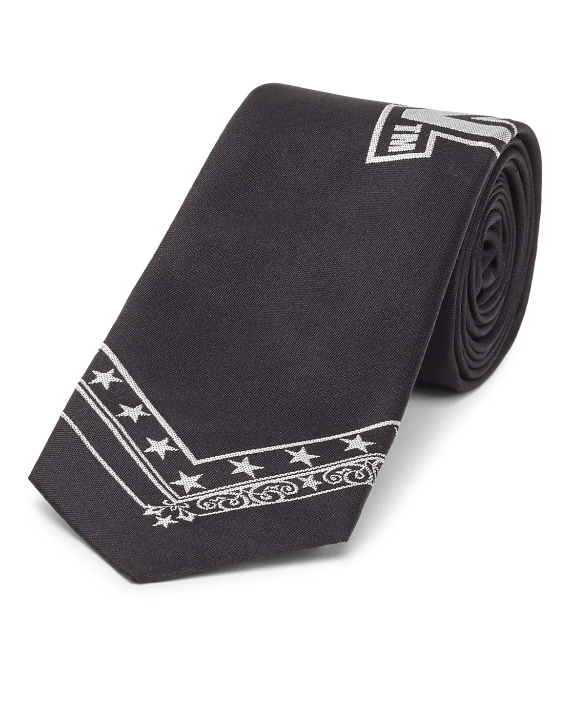 Thick Tie Space Plein, цвет: Черный
