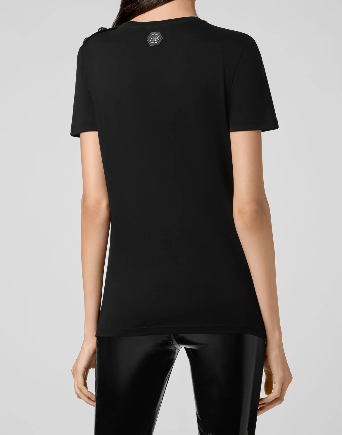 T-shirt Round Neck SS Crystal Plein, цвет: Черный