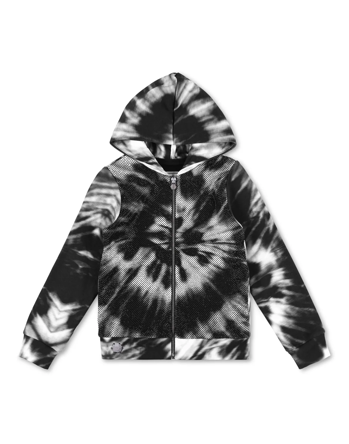 Hoodie sweatjacket Stones Tie dye, цвет: Черный
