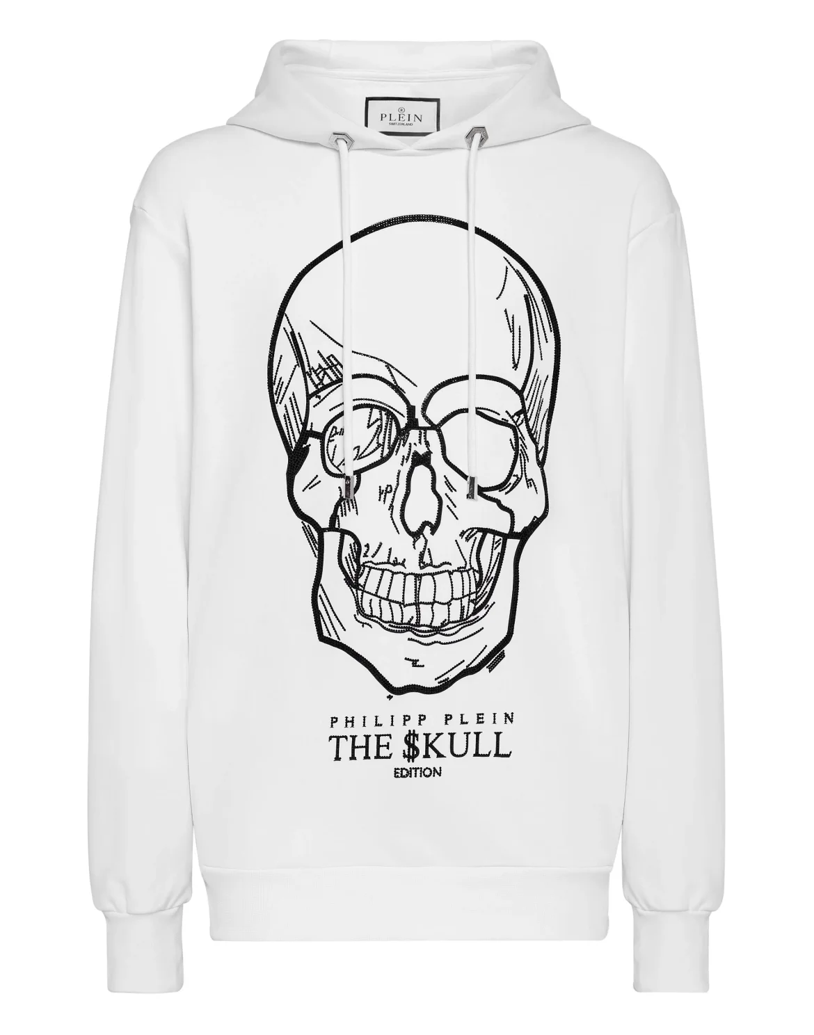 Hoodie sweatshirt stones Skull, цвет: Белый
