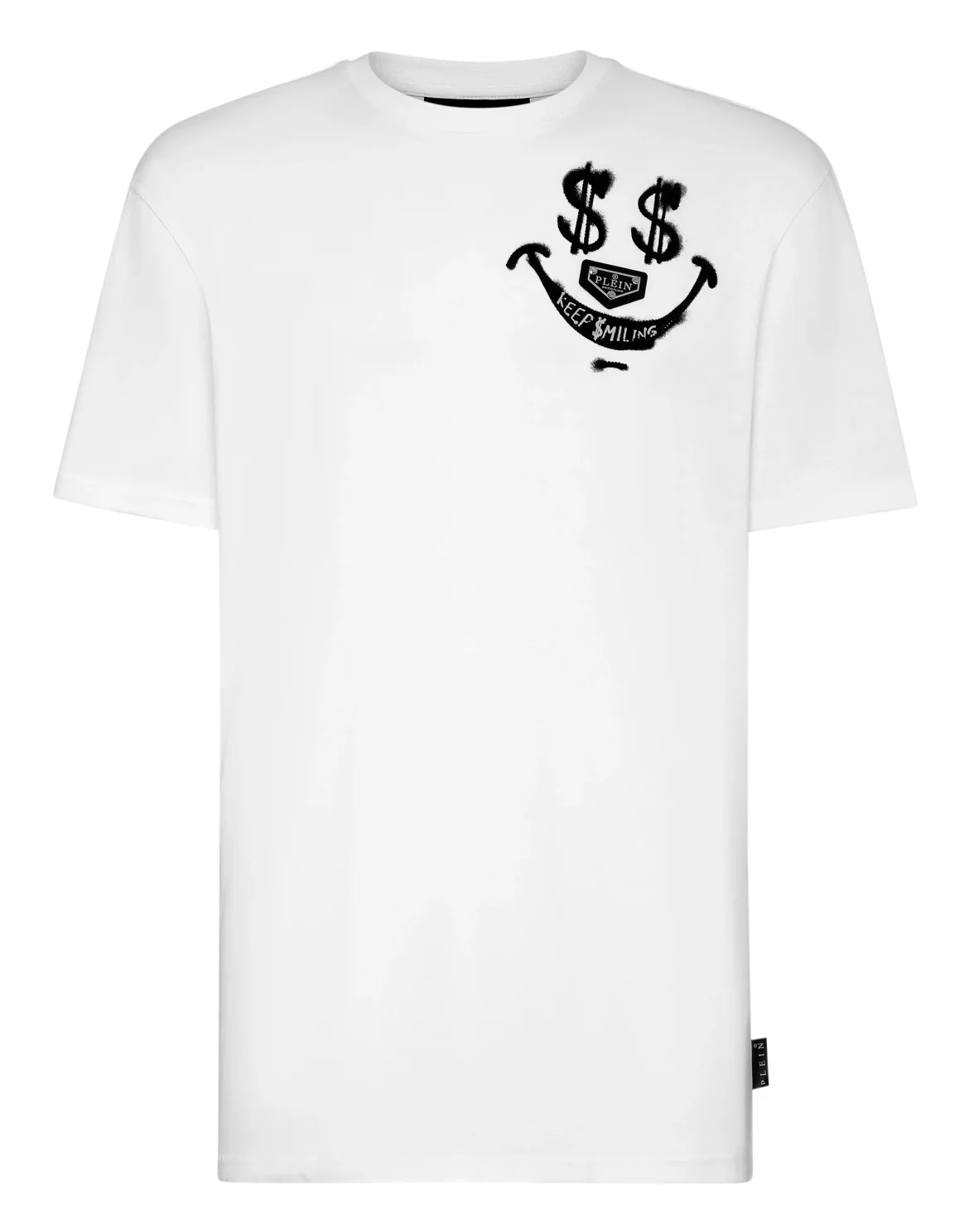 T-shirt Round Neck SS stones Keep $miling, цвет: Белый