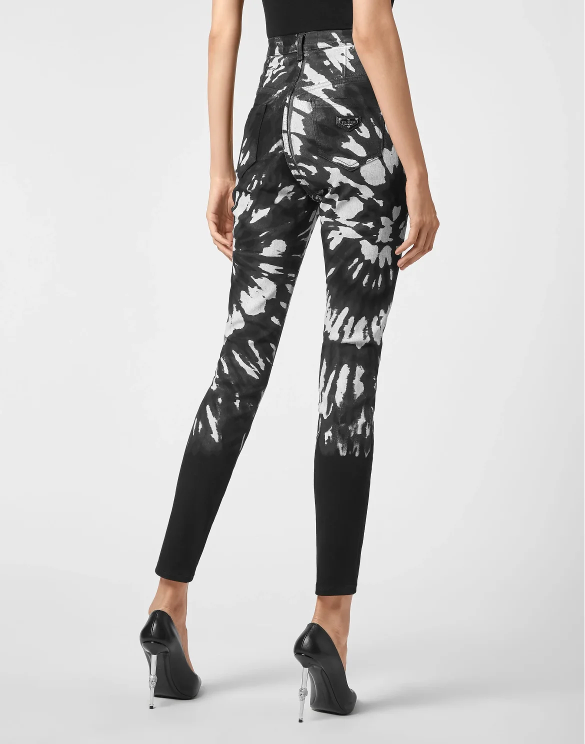 Denim Super High Waist Jegging Tie dye, цвет: Черный