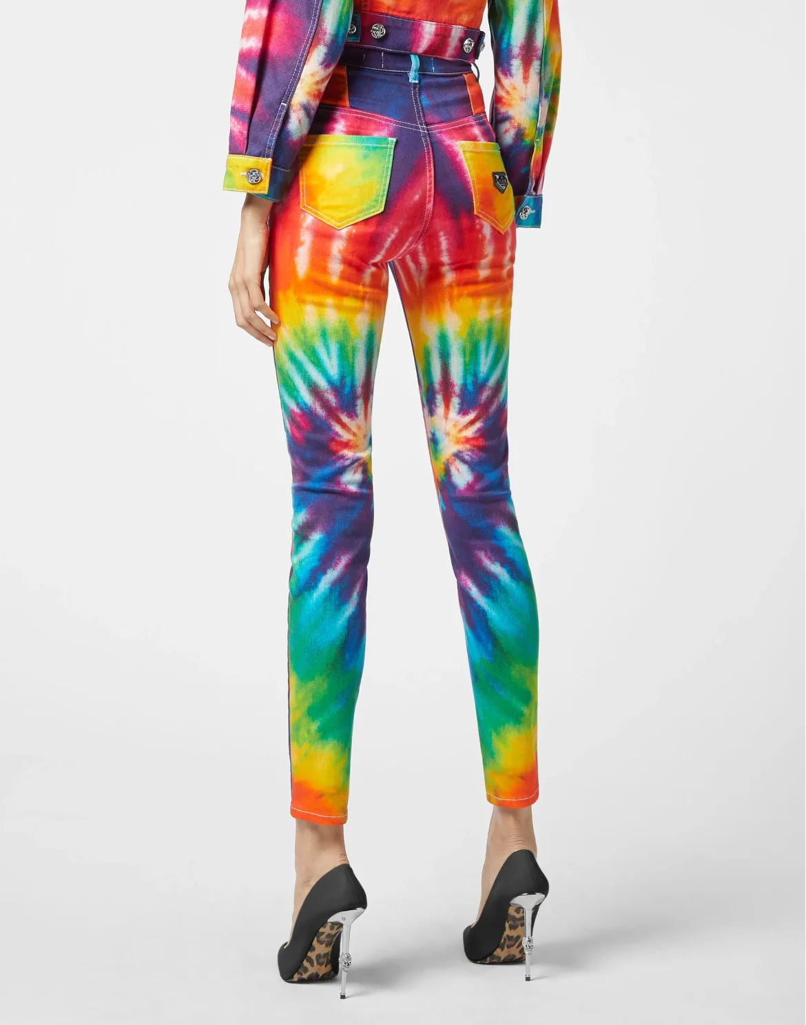 Denim Super High Waist Jegging Tie dye, цвет: Мультиколор