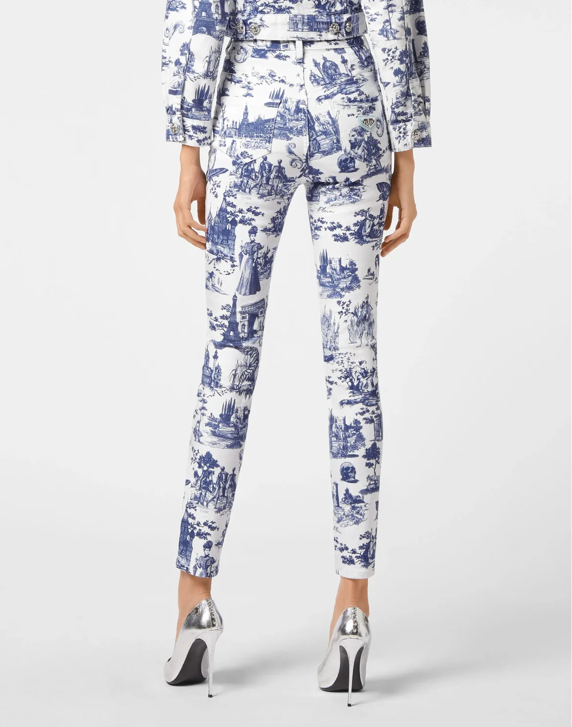 Denim Super High Waist Jegging Print En PLEIN air, цвет: Белый