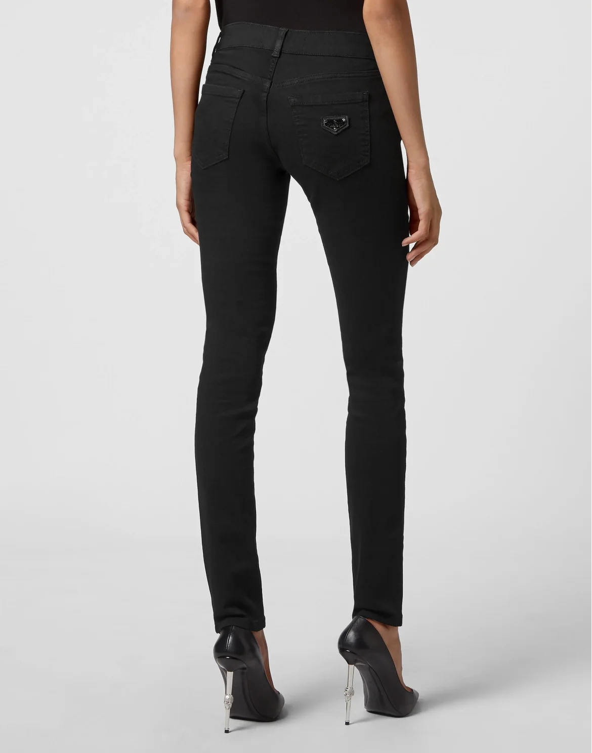 Denim Trousers Slim Fit, цвет: Черный