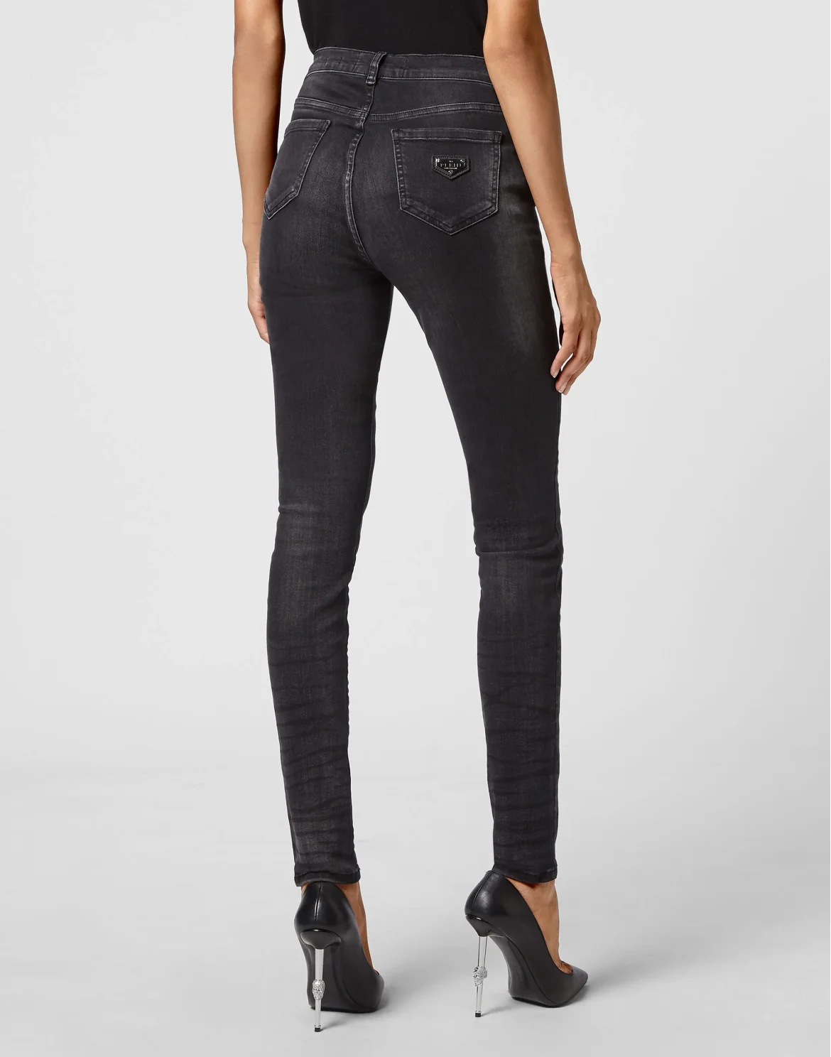 Denim High Waist Jegging, цвет: Черный