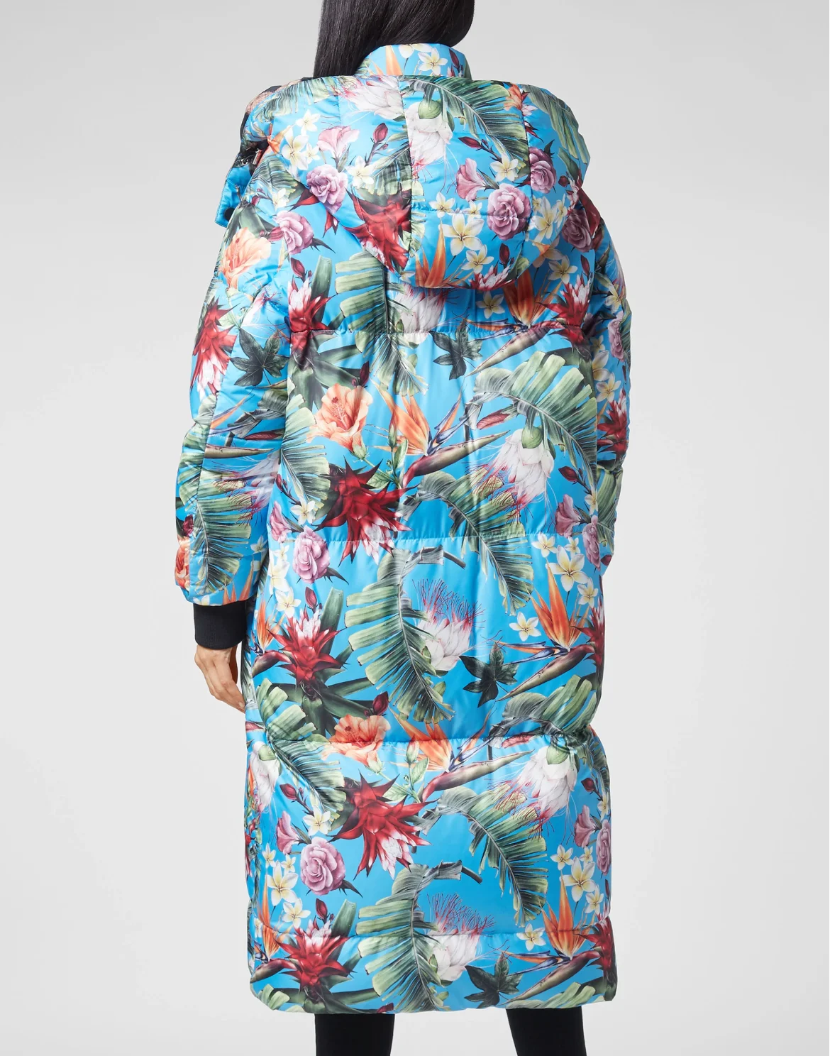 Reversible Nylon Long Jacket Iconic Plein, цвет: Леопард