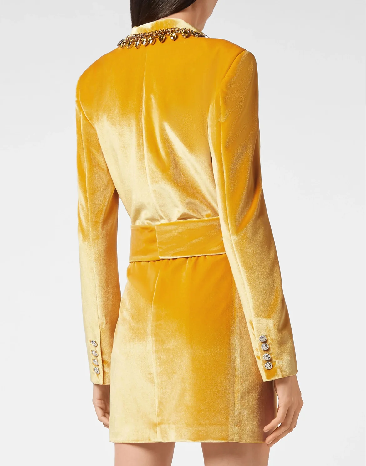 Velvet Blazer Dress Iconic Plein, цвет: Оранжевый