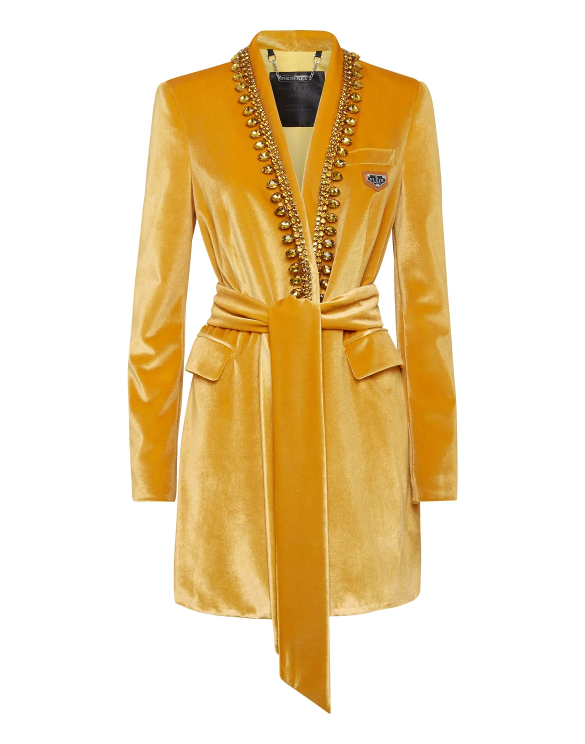 Velvet Blazer Dress Iconic Plein, цвет: Оранжевый