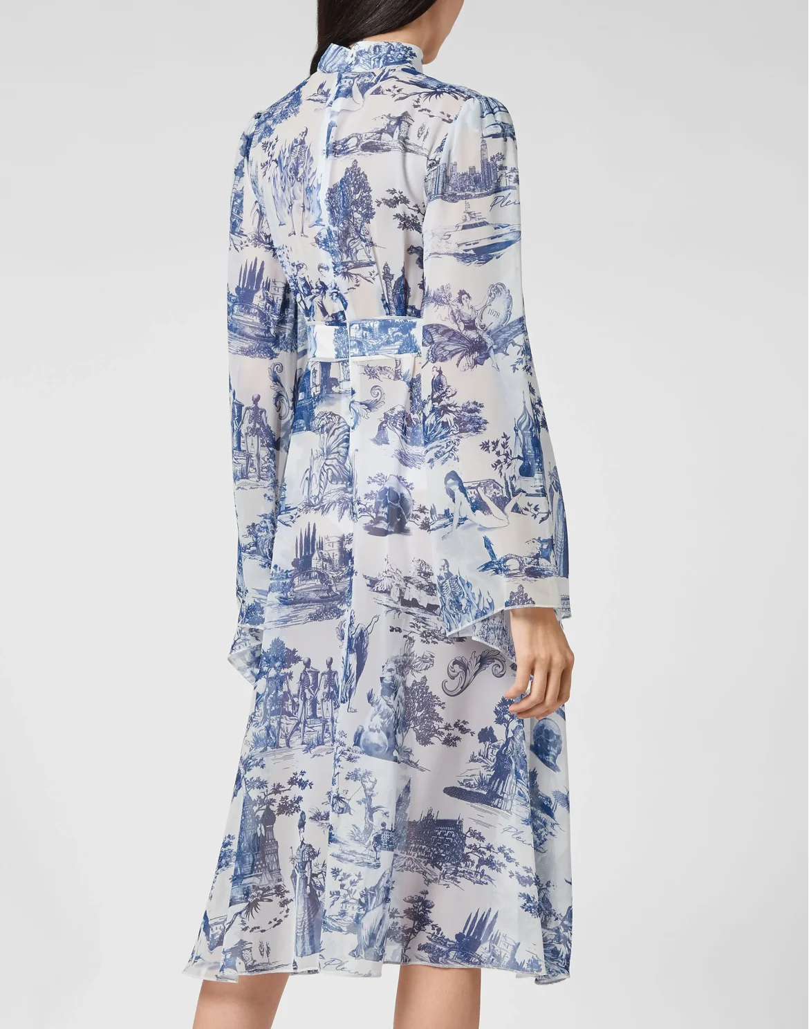 Georgette Long Crystal Dress En PLEIN air, цвет: Белый