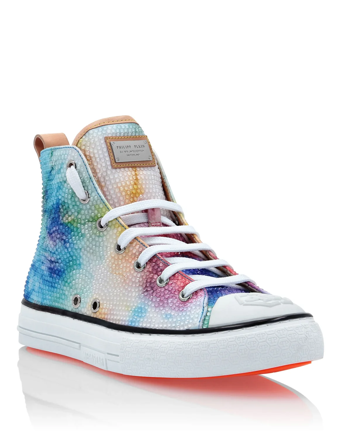 Satin Hi-Top Sneakers Tie dye, цвет: Мультиколор