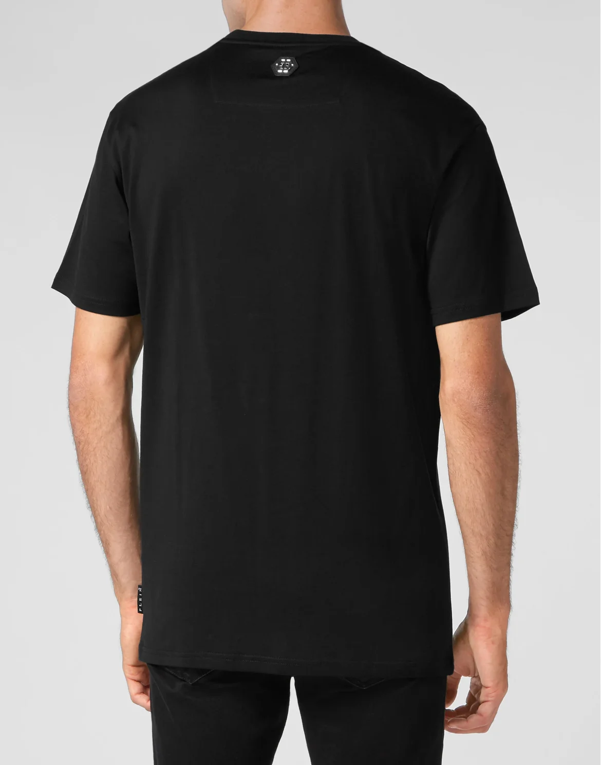 T-shirt Round Neck SS Gothic Plein with Crystals, цвет: Черный