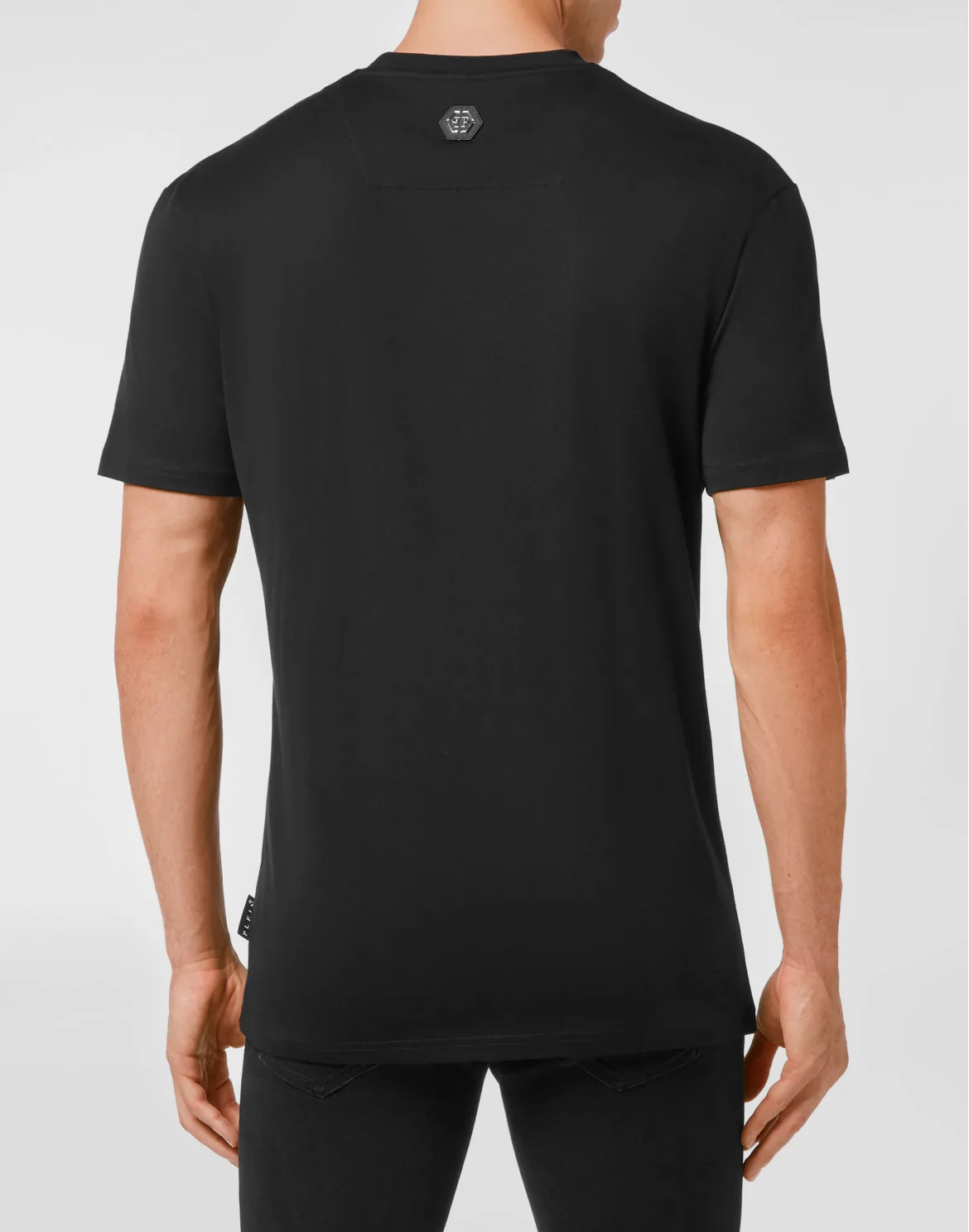 T-shirt V-Neck SS Graffiti with Crystals, цвет: Черный