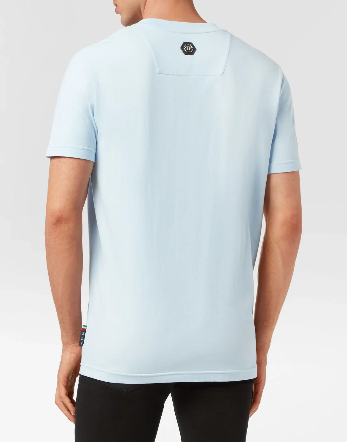 T-shirt Round Neck Skull, цвет: Голубой