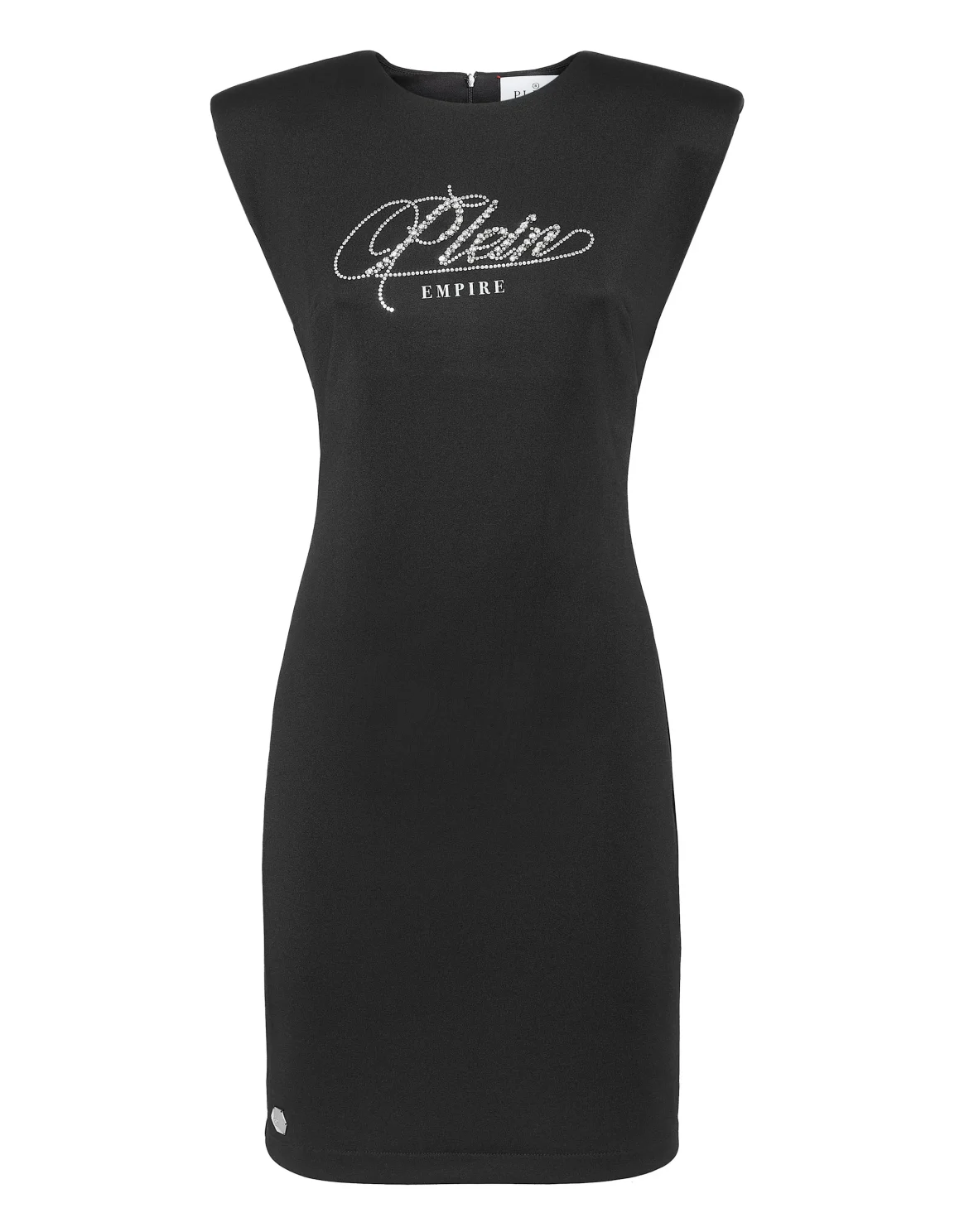 T-shirt Dress Padded Shoulders Plein Empire, цвет: Черный