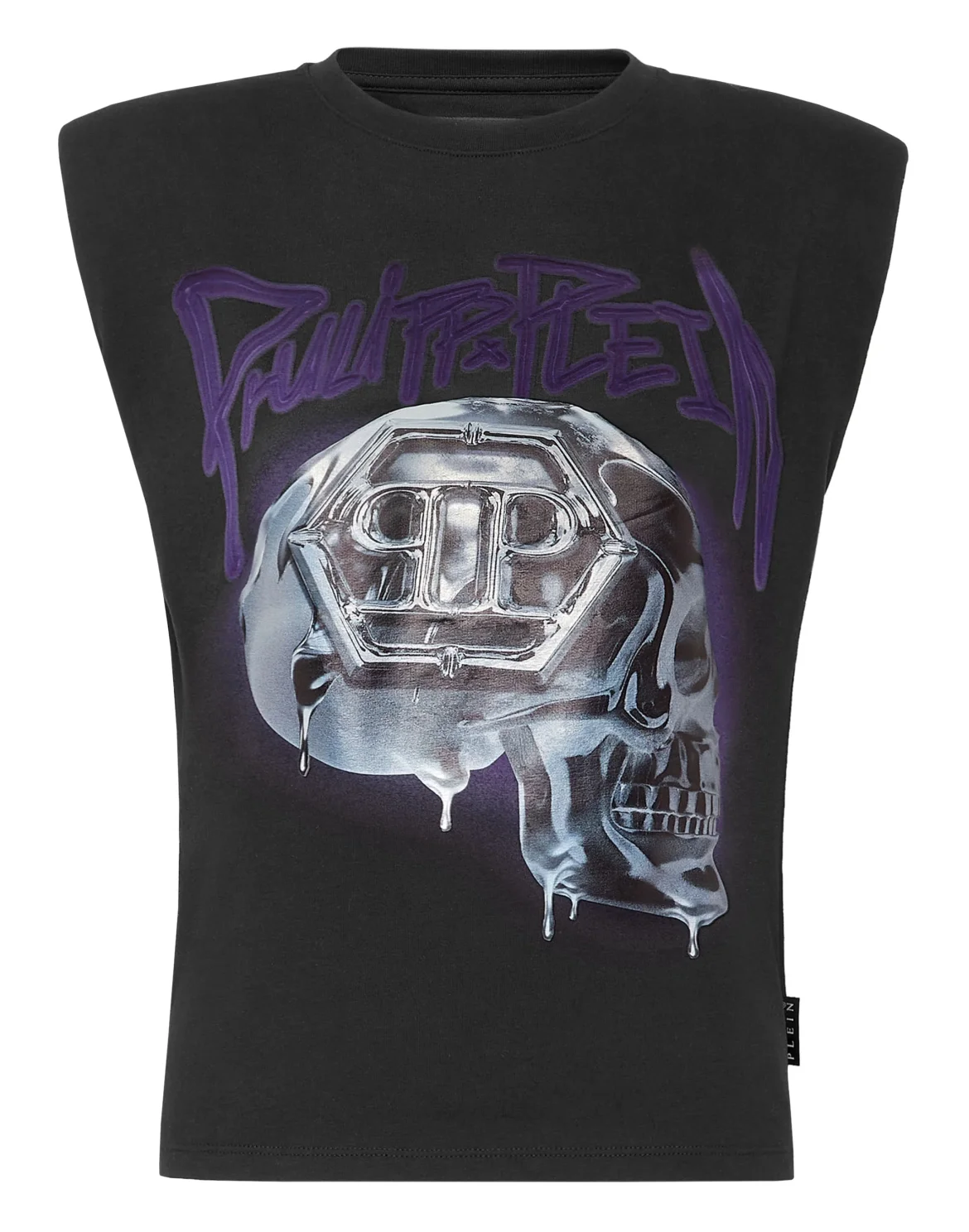 Tank Top Padded Shoulder Skull, цвет: Черный
