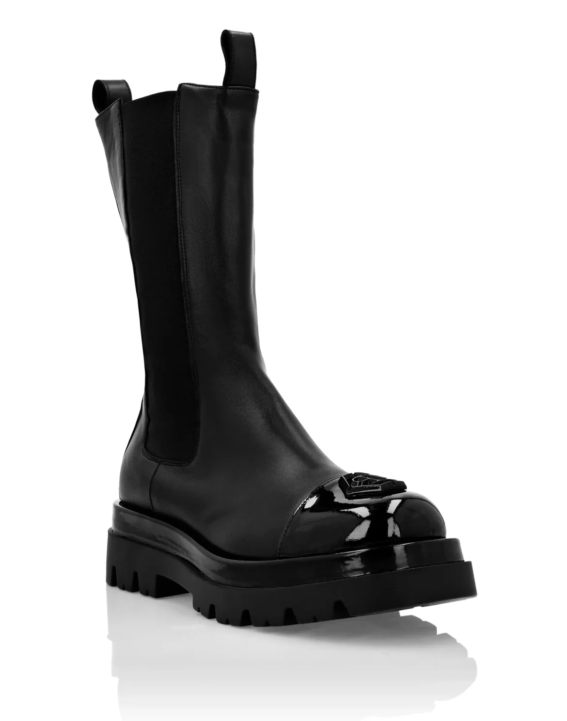 Mid Flat Boots Hexagon, цвет: Черный
