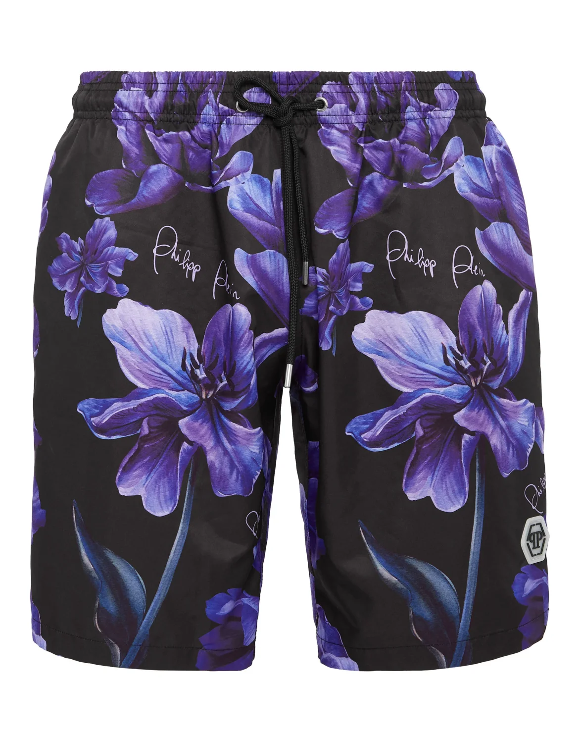 Long Swim-Trunks Flowers, цвет: Черный