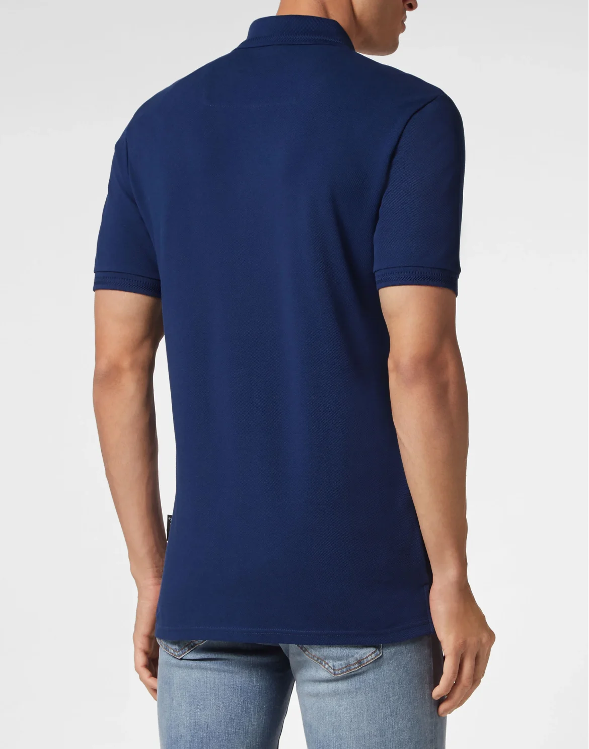 Slim Fit Jersey Polo Shirt Skull, цвет: Синий