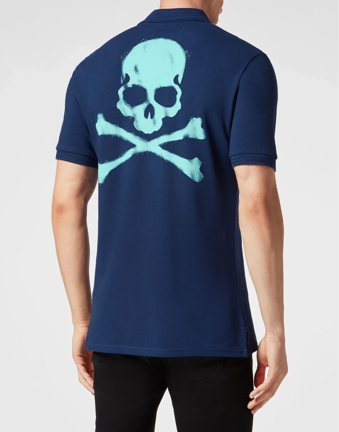 Slim Fit Jersey Polo Shirt Skull&Bones, цвет: Синий