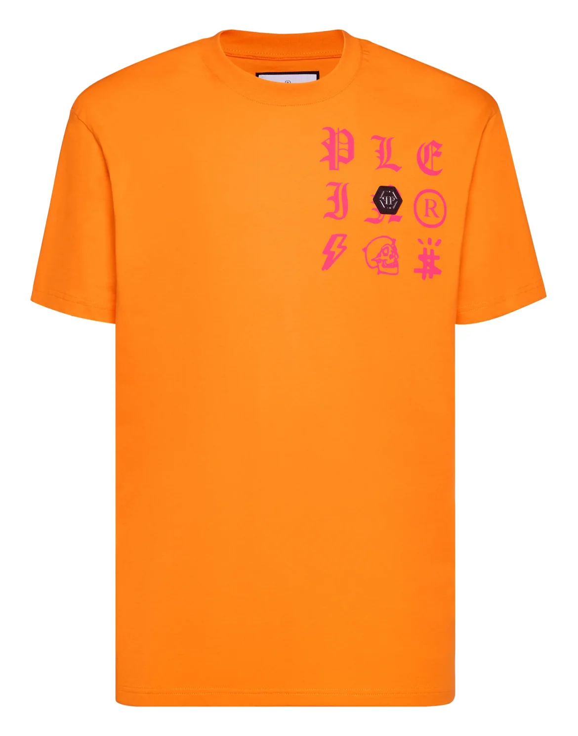 T-shirt Round Neck SS Gothic Plein, цвет: Оранжевый