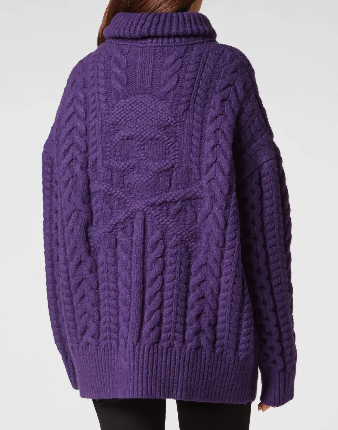 Wool Turtleneck Sweater Skull&Bones, цвет: Фиолетовый