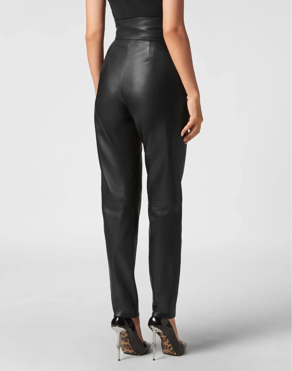 Leather Baggy Trousers, цвет: Черный