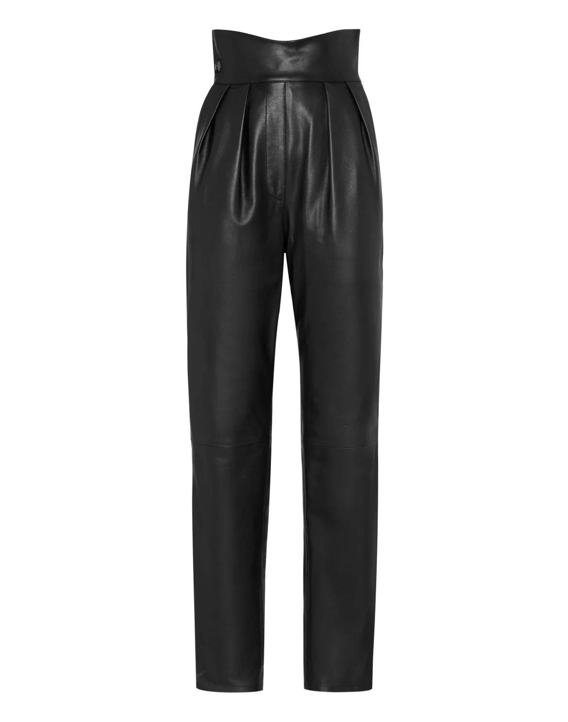 Leather Baggy Trousers, цвет: Черный