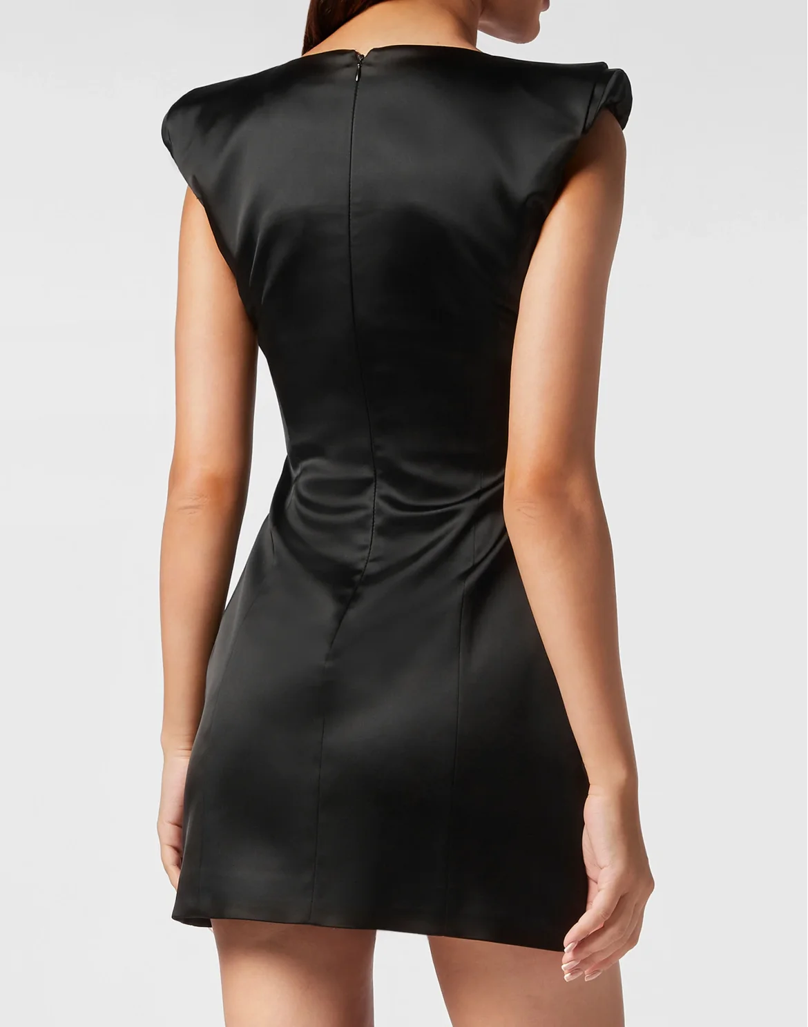 Satin Stretch Mini Dress Sartorial, цвет: Черный