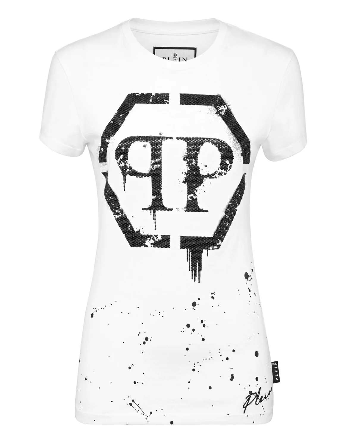 T-shirt Round Neck Sexy Pure Fit Hexagon, цвет: Белый