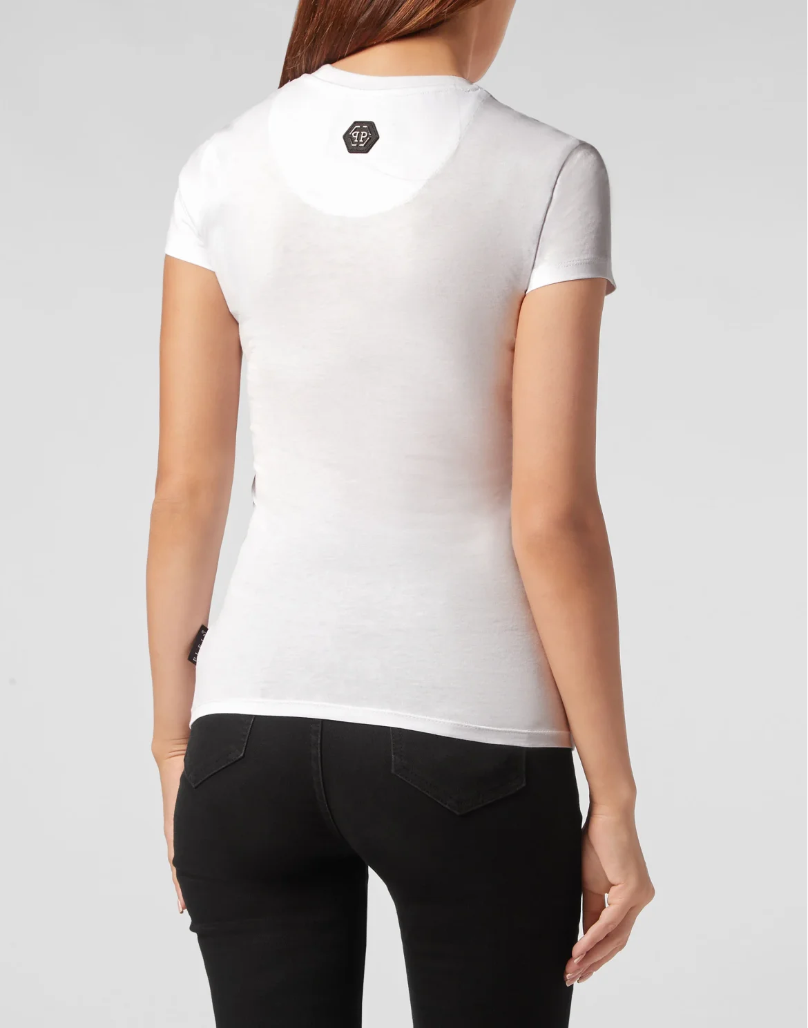 T-shirt Round Neck Sexy Pure Fit Flowers, цвет: Белый
