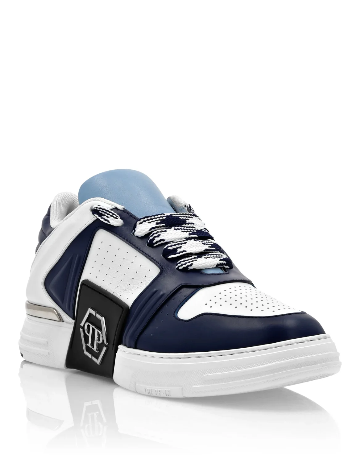 Leather Lo-Top Sneakers Hexagon, цвет: Синий