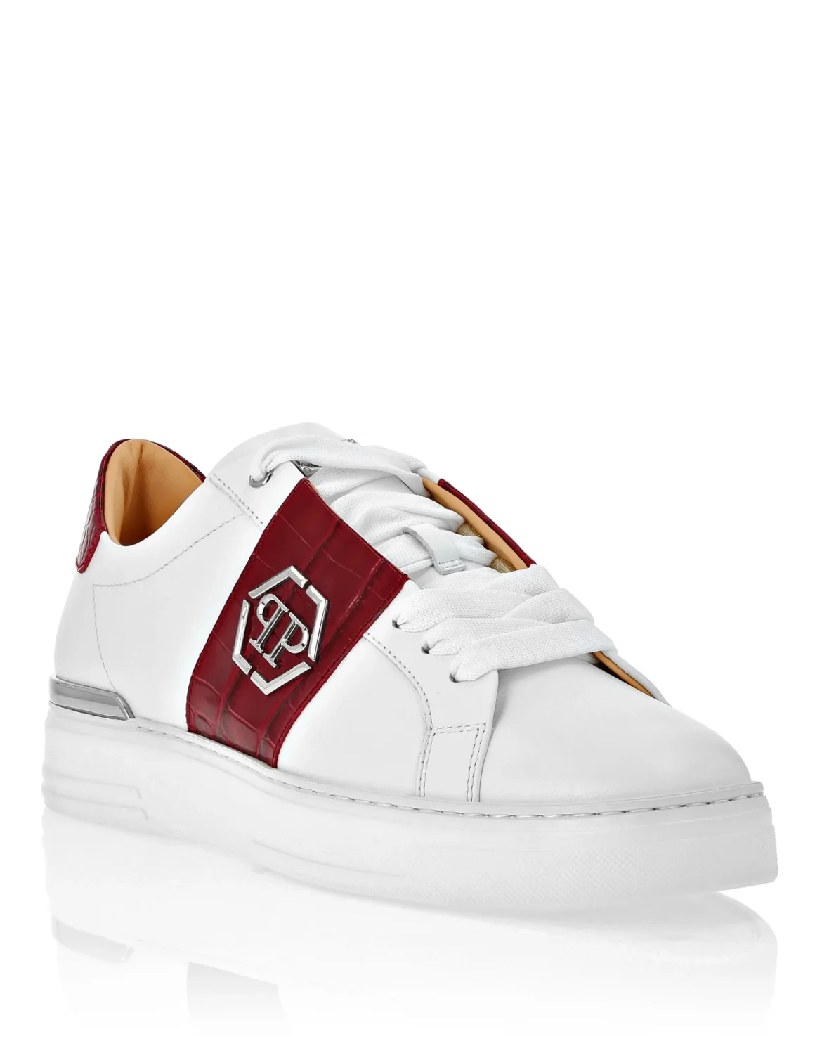 Leather Lo-Top Sneakers, цвет: Белый