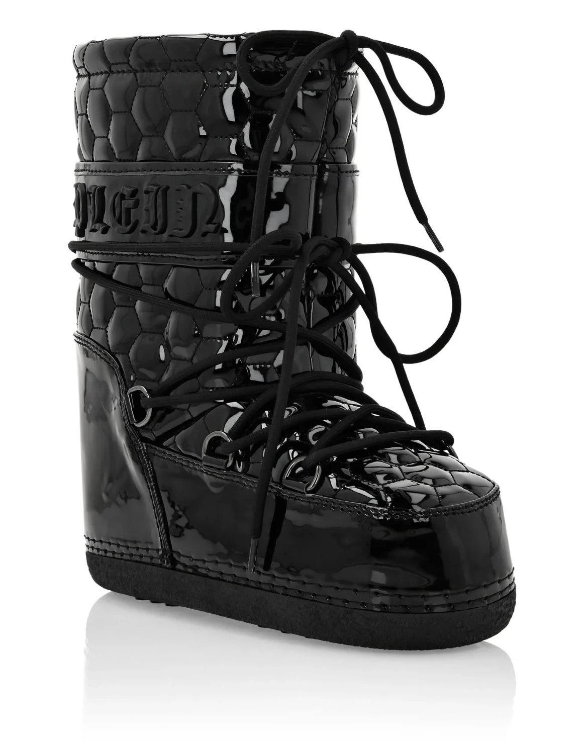 Eco Leather Snow Boots Gothic Plein, цвет: Черный