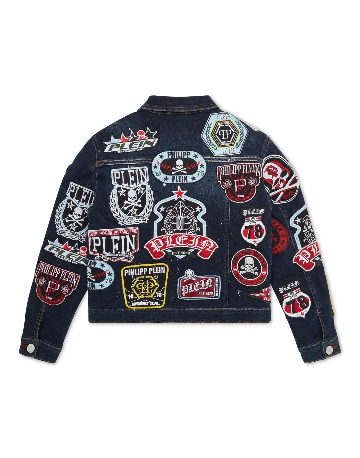 Denim Jacket Vintage Effect Patches, цвет: Синий