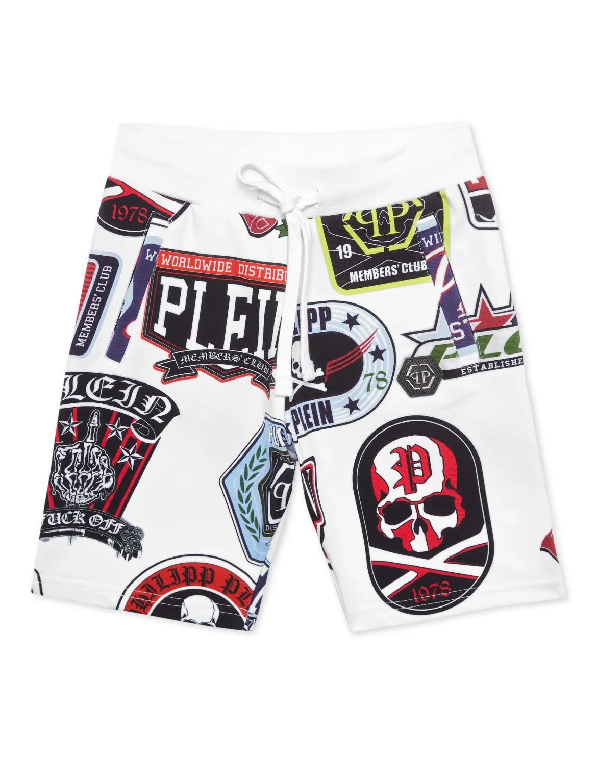 Jogging Shorts Strass Patches, цвет: Белый