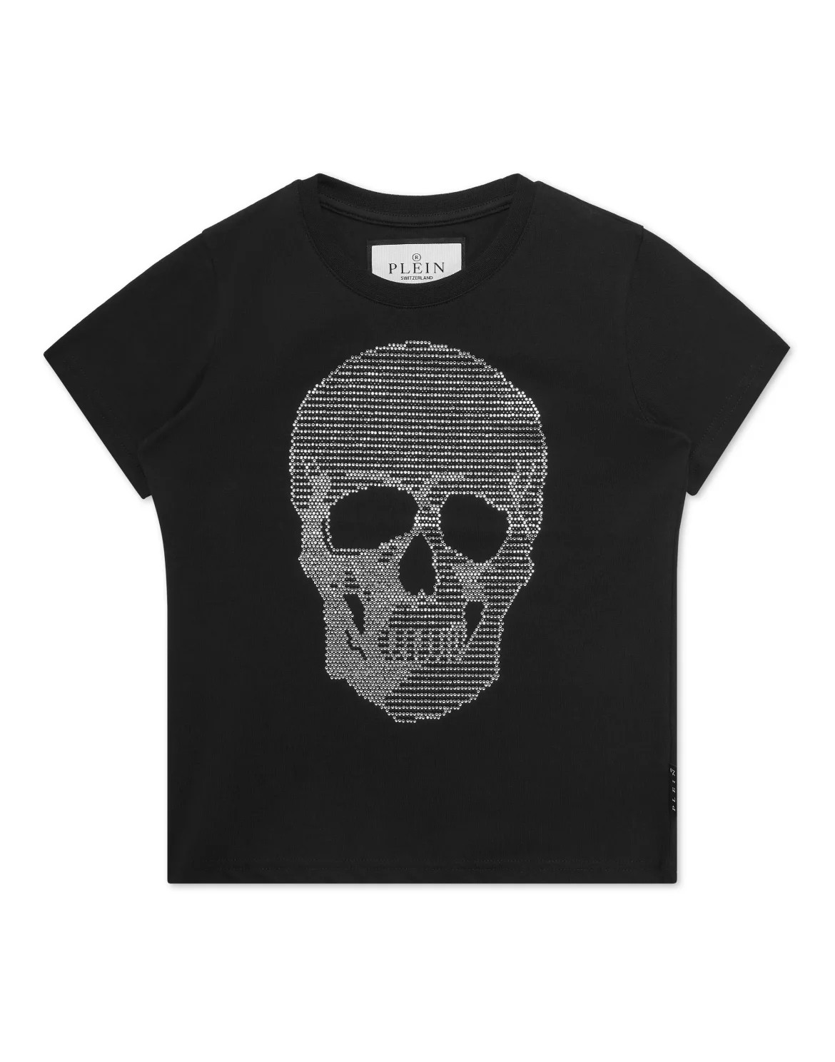 T-shirt Round Neck SS Skull strass, цвет: Черный
