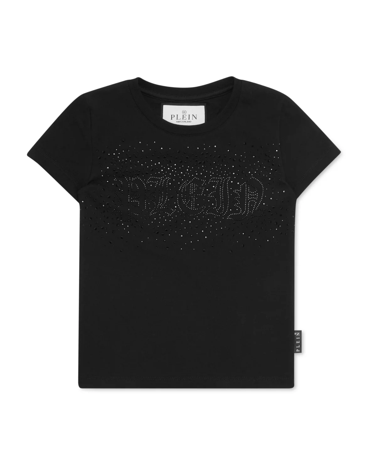 T-shirt Round Neck SS Strass, цвет: Черный