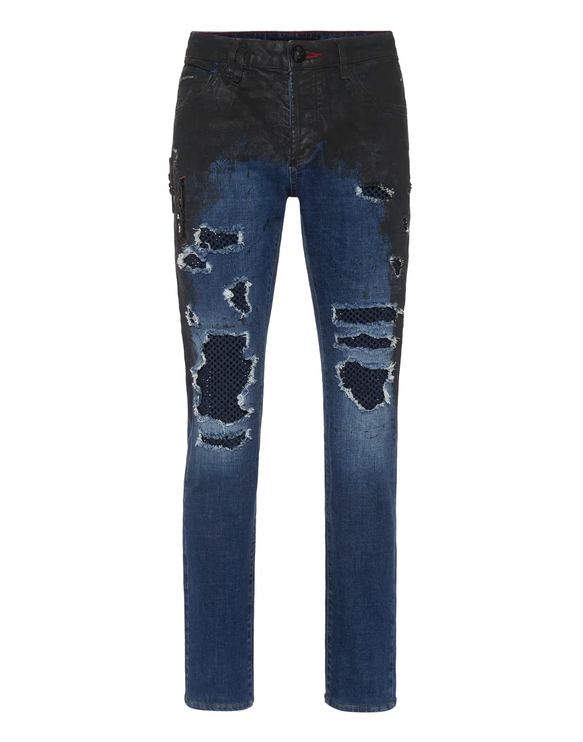 Denim Rock Star Trousers Strass, цвет: Черный