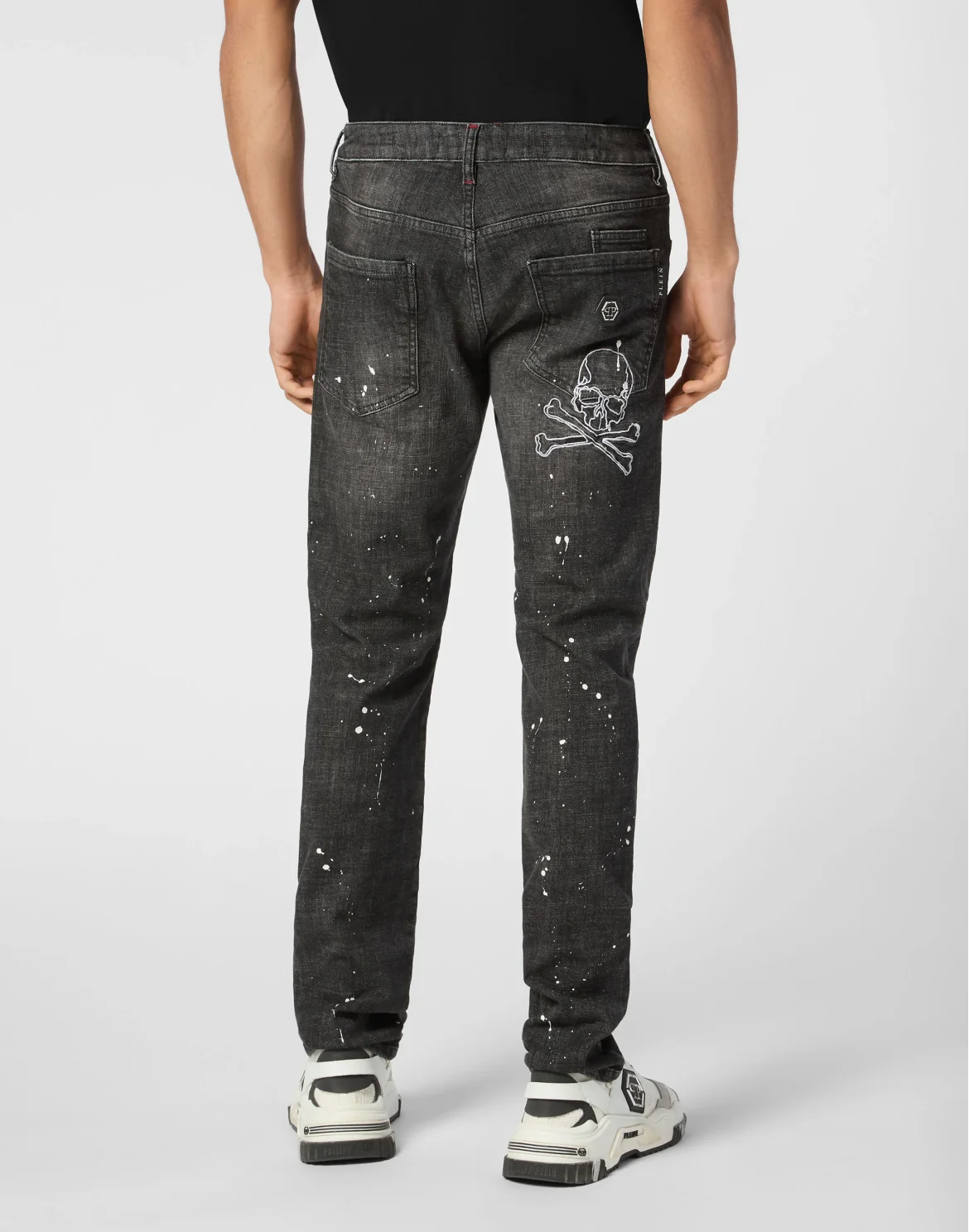 Denim Super Straight Cut Trousers Skull&Bones, цвет: Серый