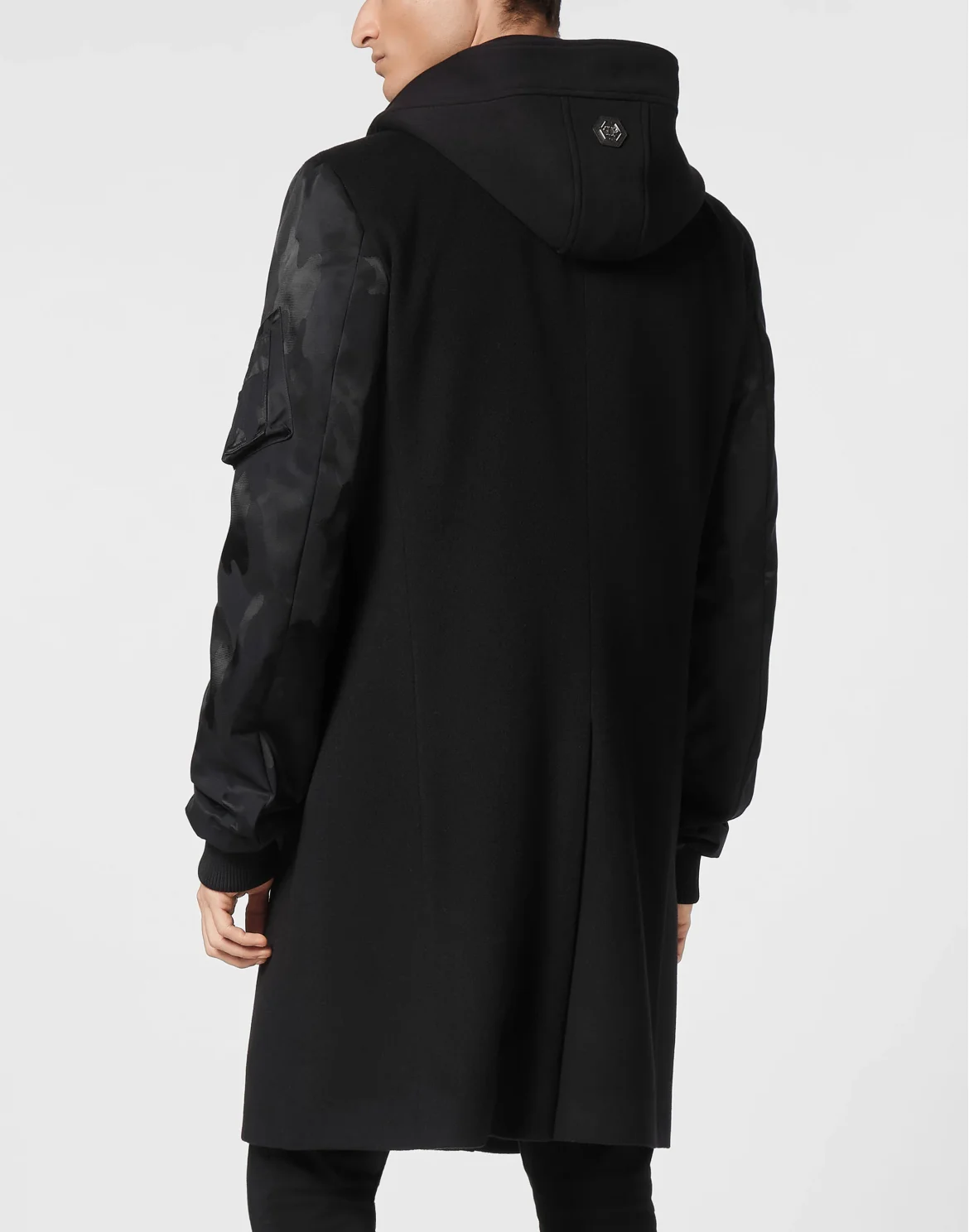 Wool Gianni Coat Camouflage, цвет: Черный