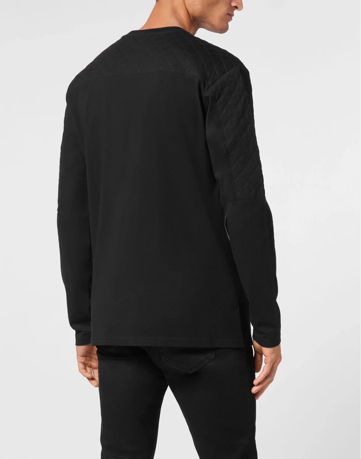 T-shirt Round Neck LS Studs, цвет: Черный