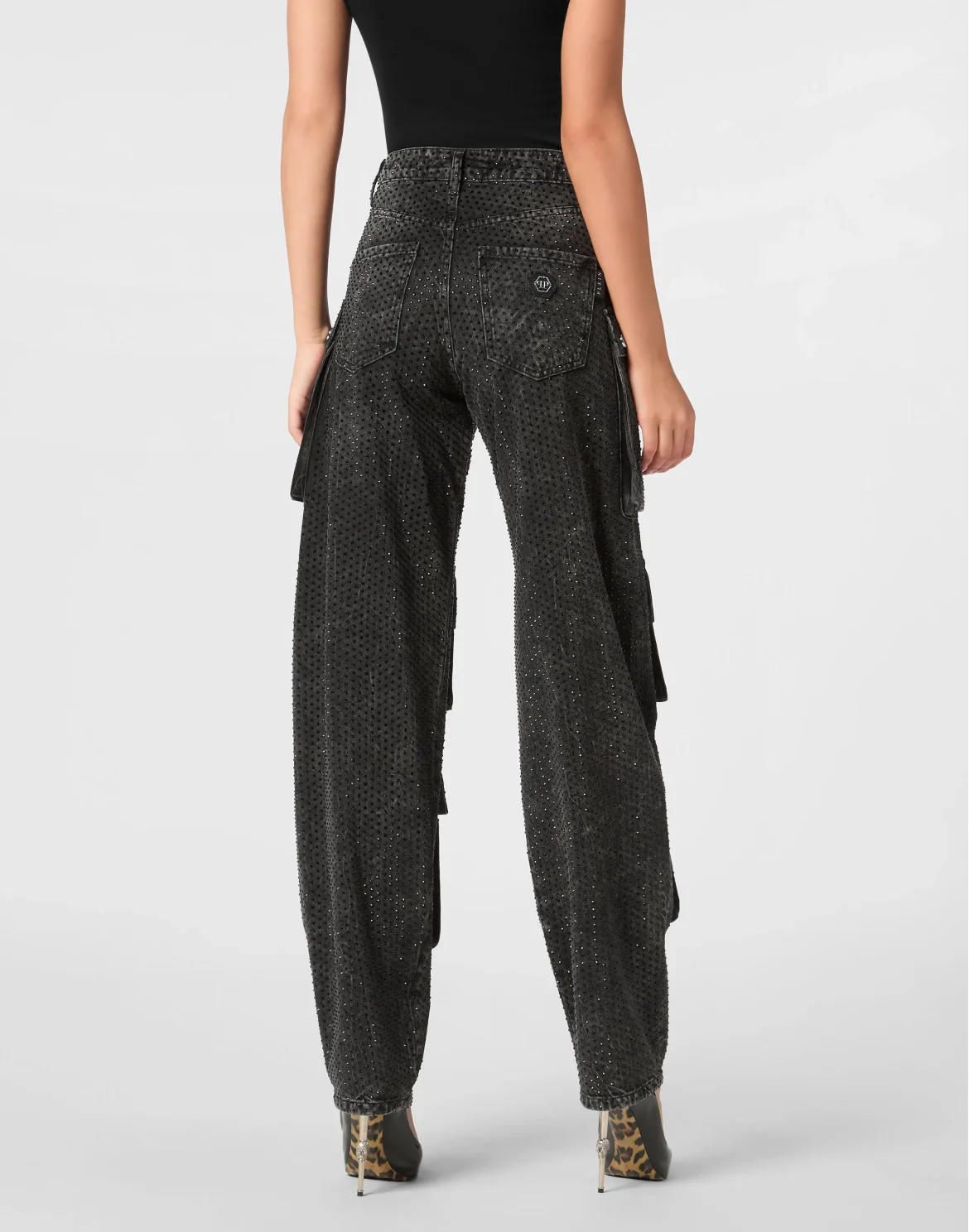 Denim Cargo Trousers Srtass, цвет: Черный