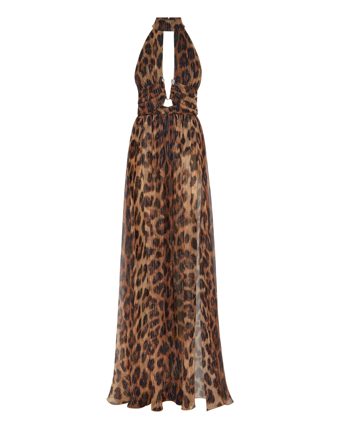 Silk Chiffion Long Dress Leopard, цвет: Леопард