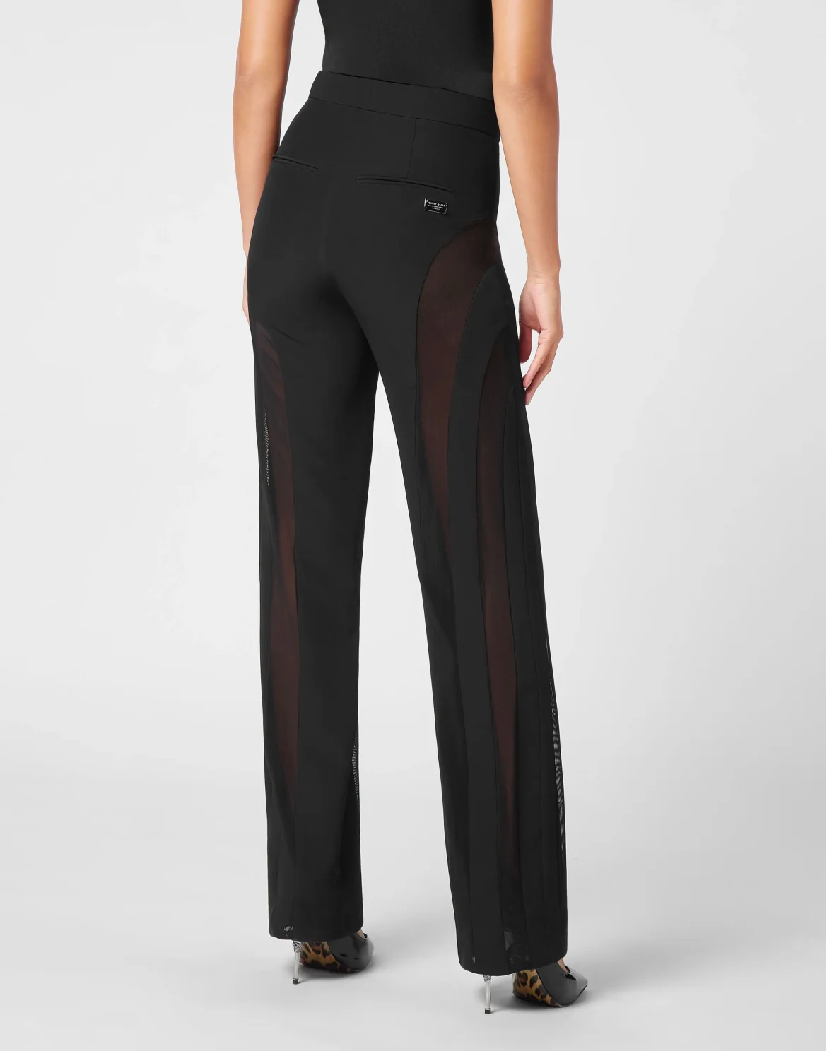 Cady Multicutting Straight Fit Trousers, цвет: Черный