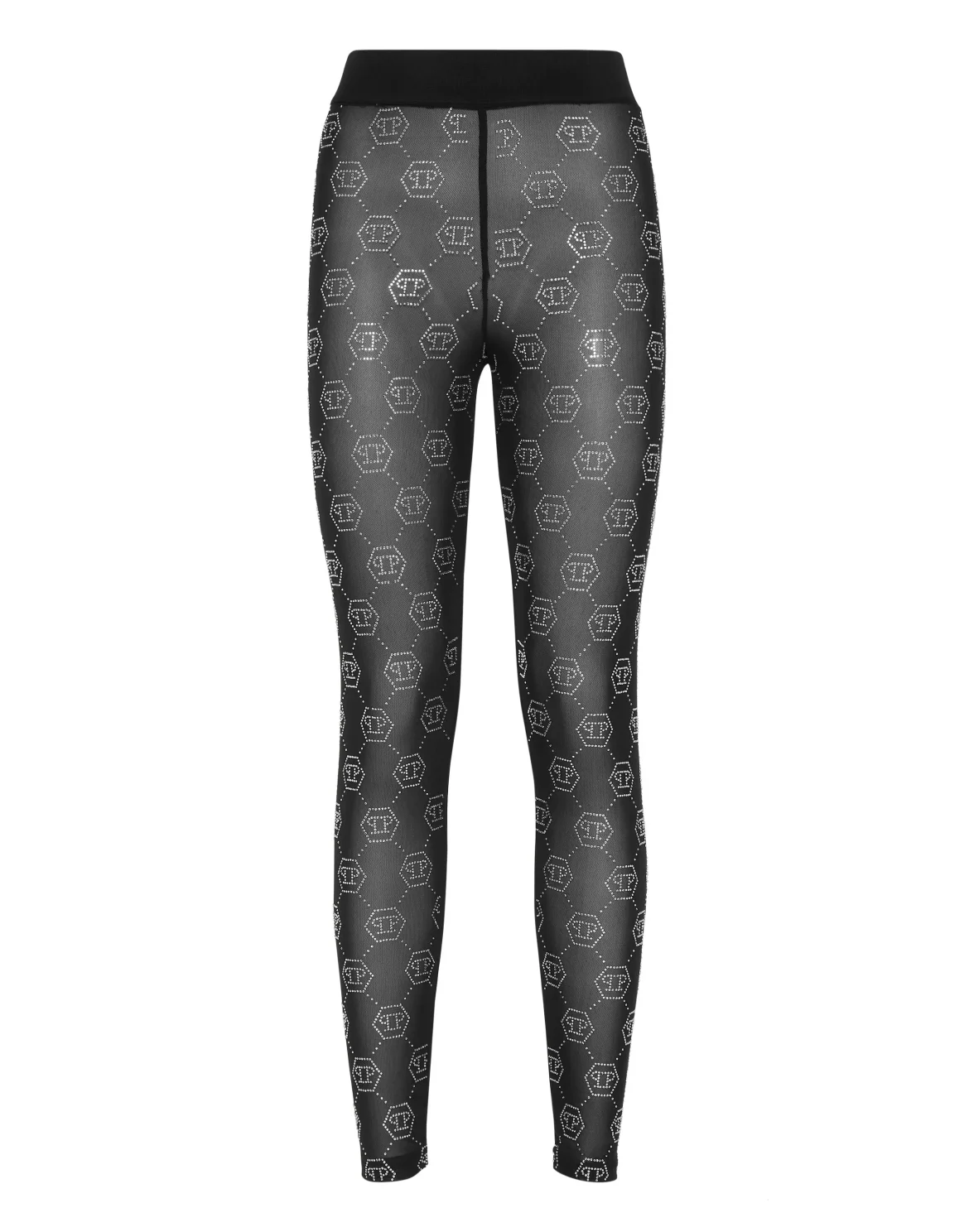 Tulle  Leggings Strass Monogram, цвет: Черный