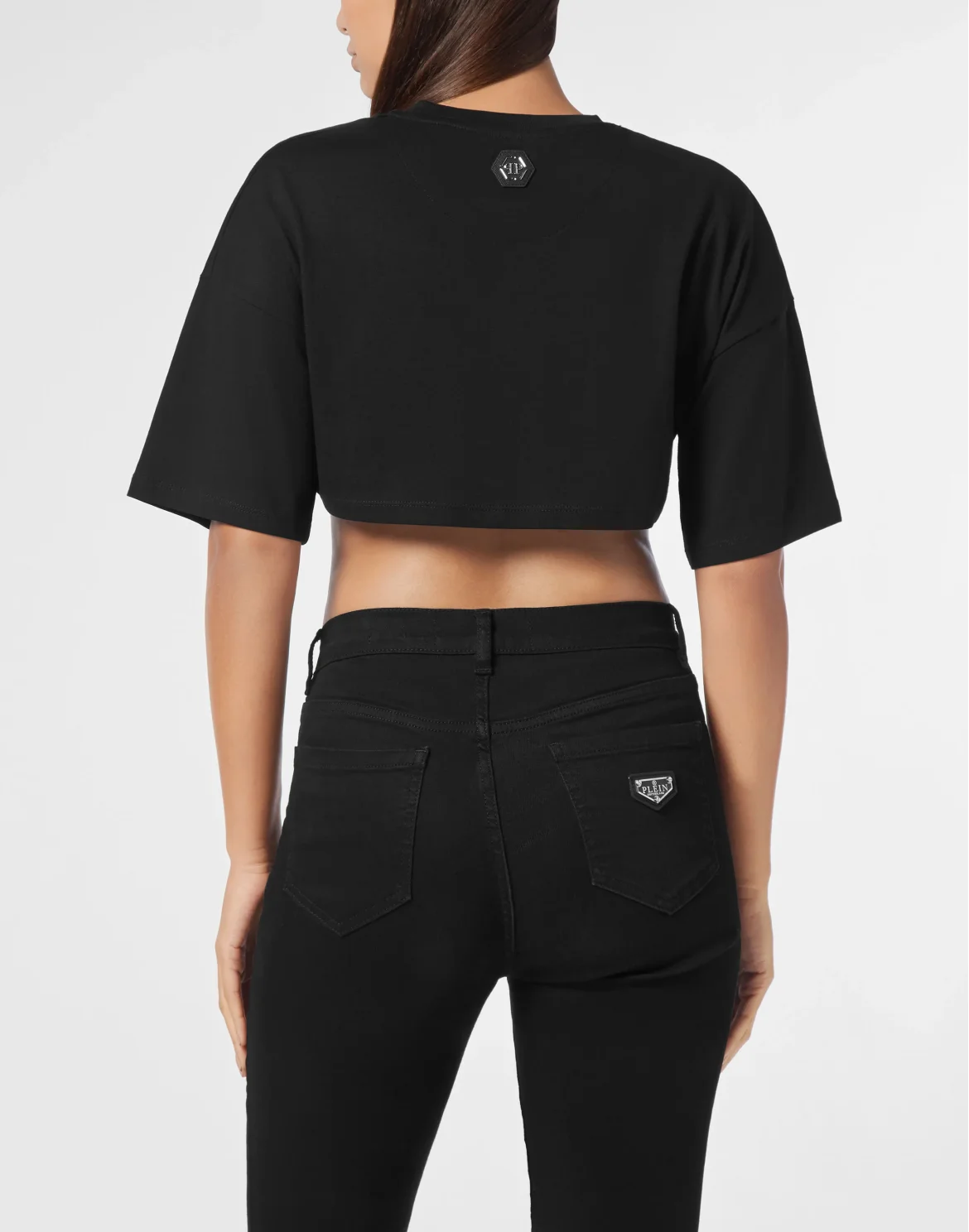 Roses Cropped Top, цвет: Черный