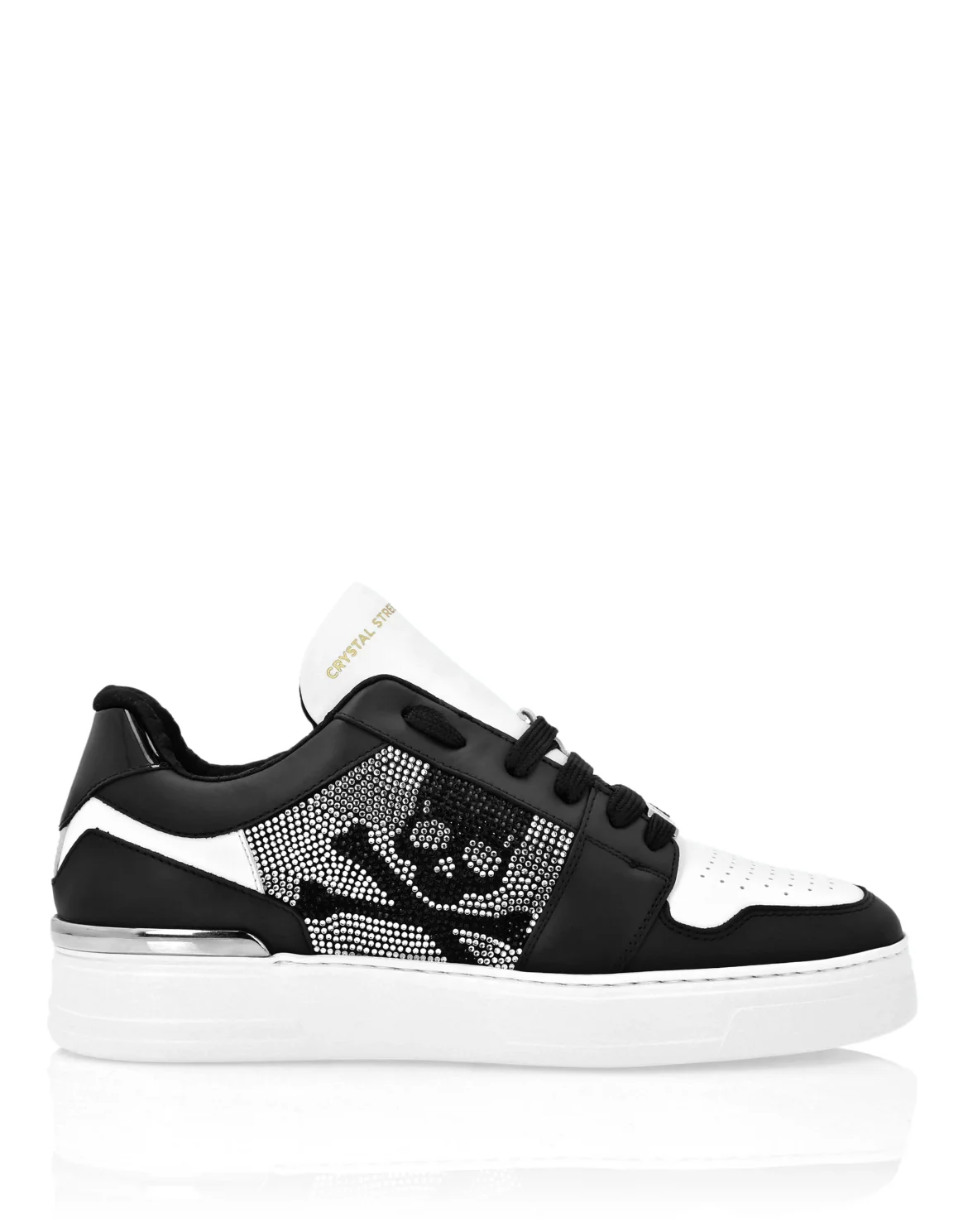 Lo-Top Crystal Leather Sneakers Skull&Bones, цвет: Черный