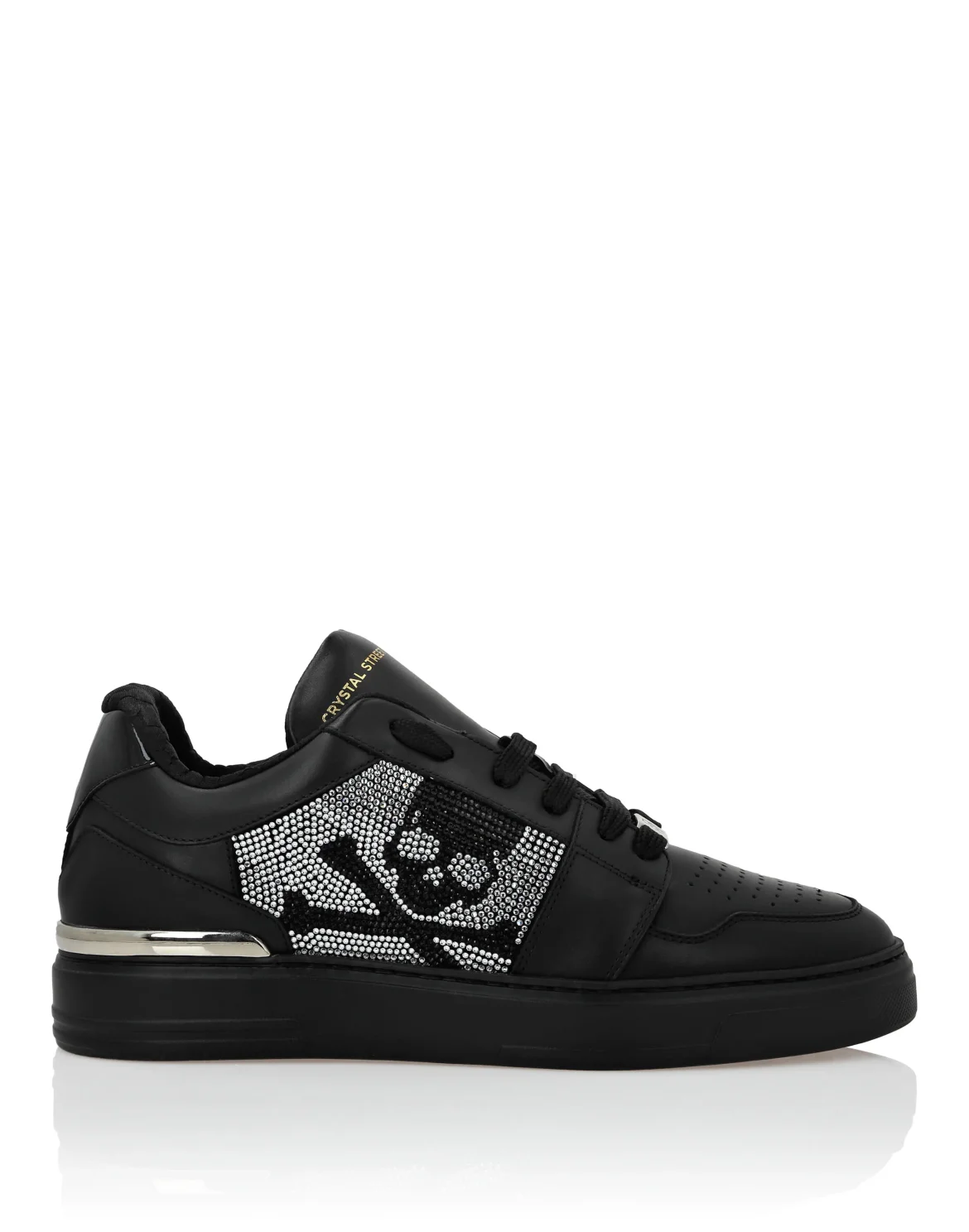 Lo-Top Crystal Leather Sneakers Skull&Bones, цвет: Черный
